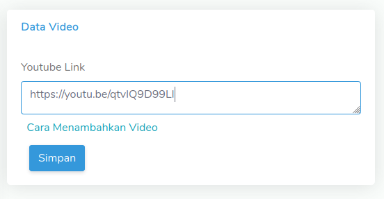 Form input link YouTube